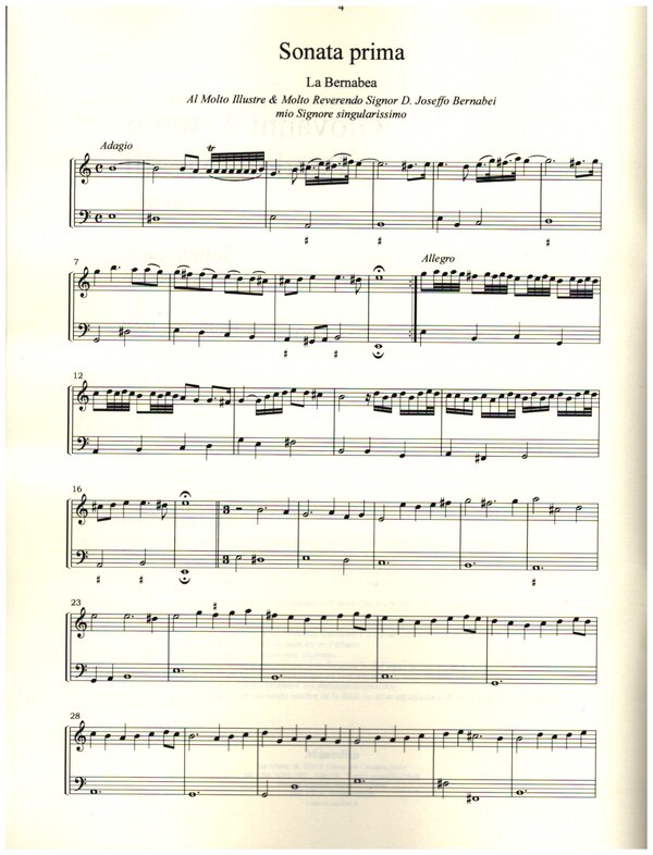 6 Sonaten op.4 für Violine und Bc