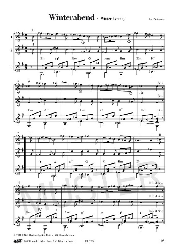 100 wunderbare Solos, Duette, Trios