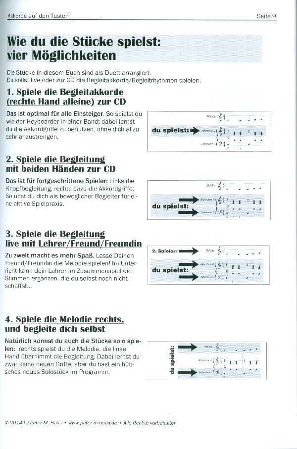 Akkorde auf den Tasten (+Online Audio)