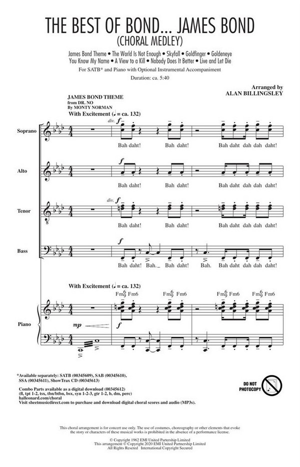 The Best Of Bond (Choral Medley)
