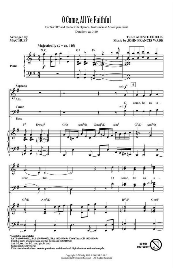 John Francis Wade, O Come, All Ye Faithful