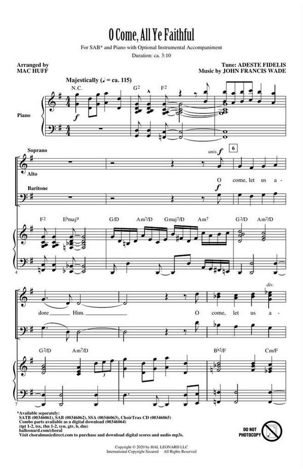 John Francis Wade, O Come, All Ye Faithful