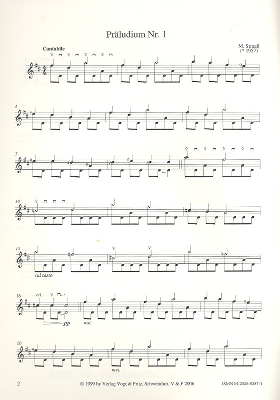 6 Präludien für Mandoline solo