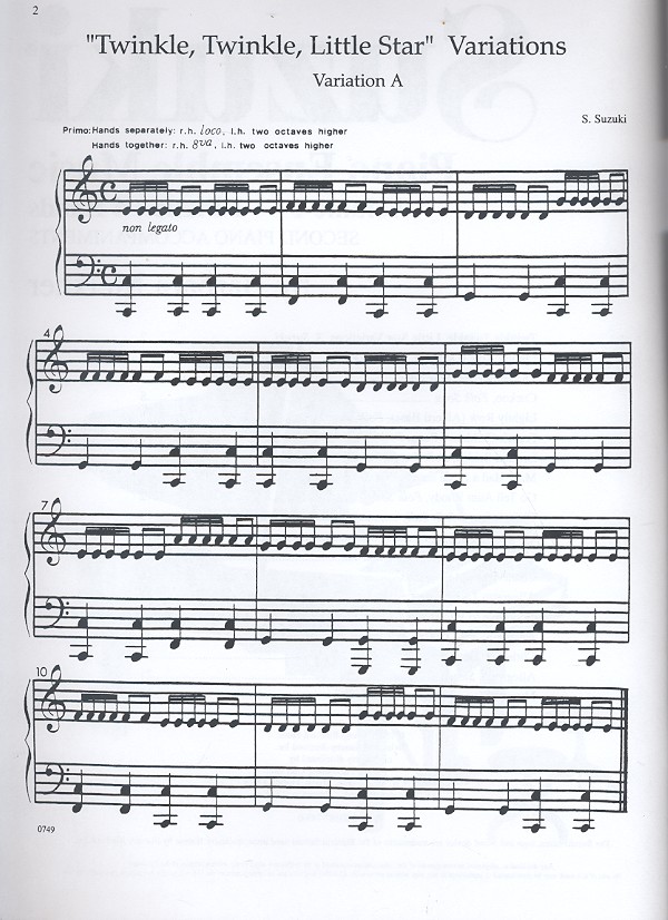 Suzuki Piano Ensemble Music vol. 1