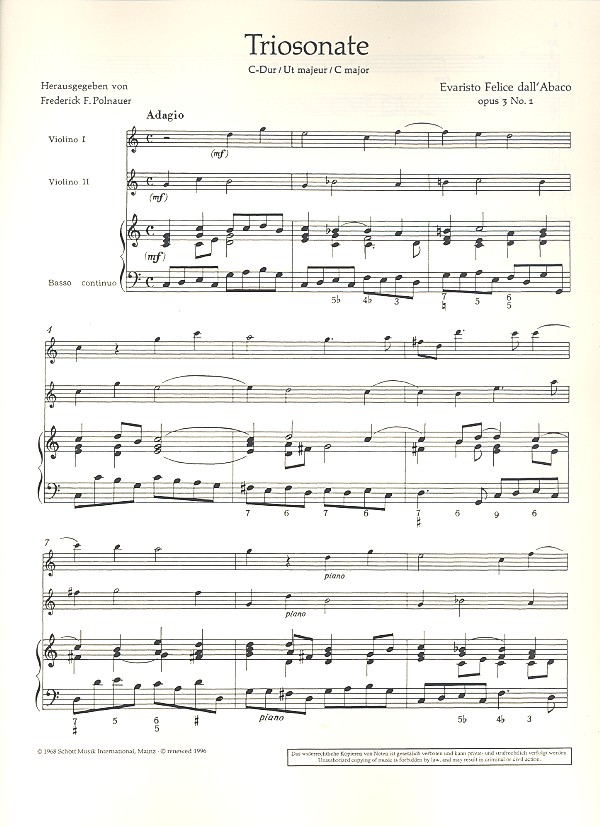 Triosonate C-Dur op.3,1