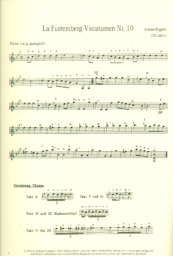 'La Fustemberg' Variationen Nr.10