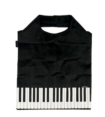 Einkaufstasche faltbar Tastatur schwarz 48 x 37 cm