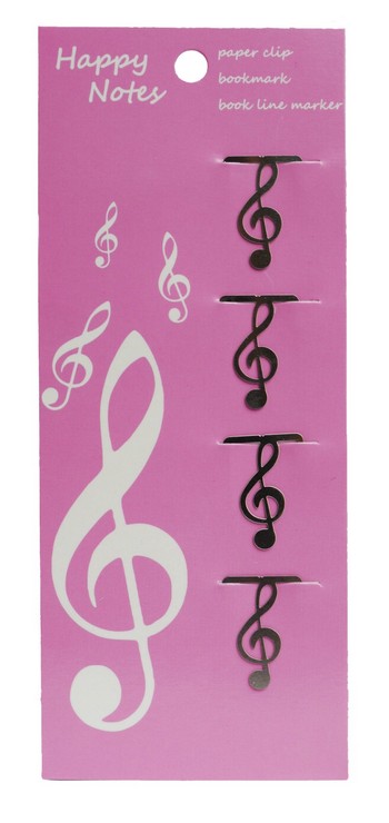 Klammer Violinschlüssel Edelstahl 15 x 23 mm (Set mit 4 Stück)