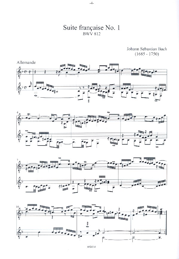Französische Suite Nr.1 BWV812