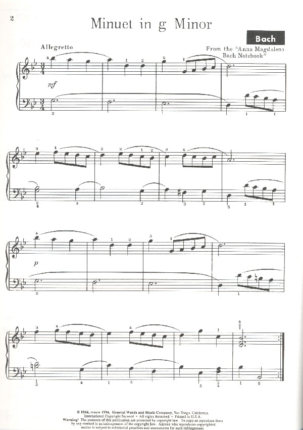 Piano Literature vol.1