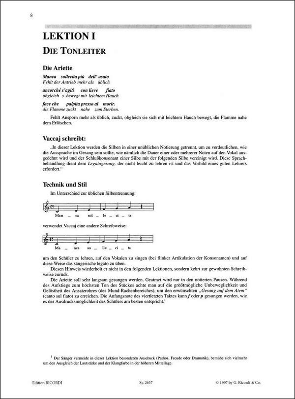 Praktische Schule des italienischen Gesangs (+CD)