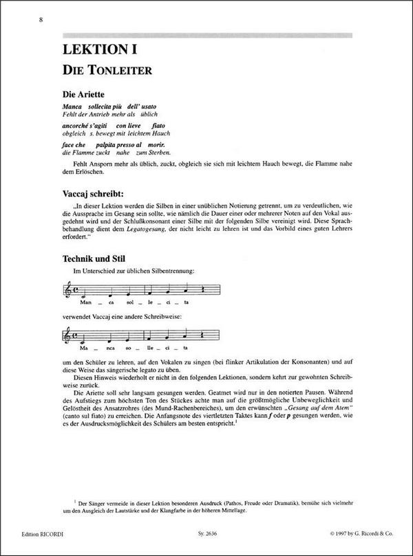 Praktische Schule des italienischen Gesangs (+CD)