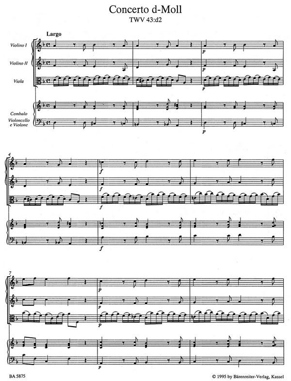 Concerto D-Moll TWV43:D2