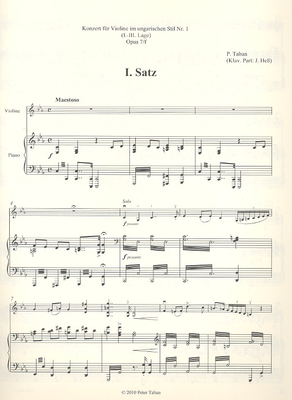 Konzert im ungarischen Stil Nr.1 op.7f