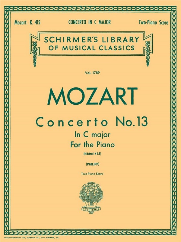 Concerto in C Major KV415 no.13 for piano