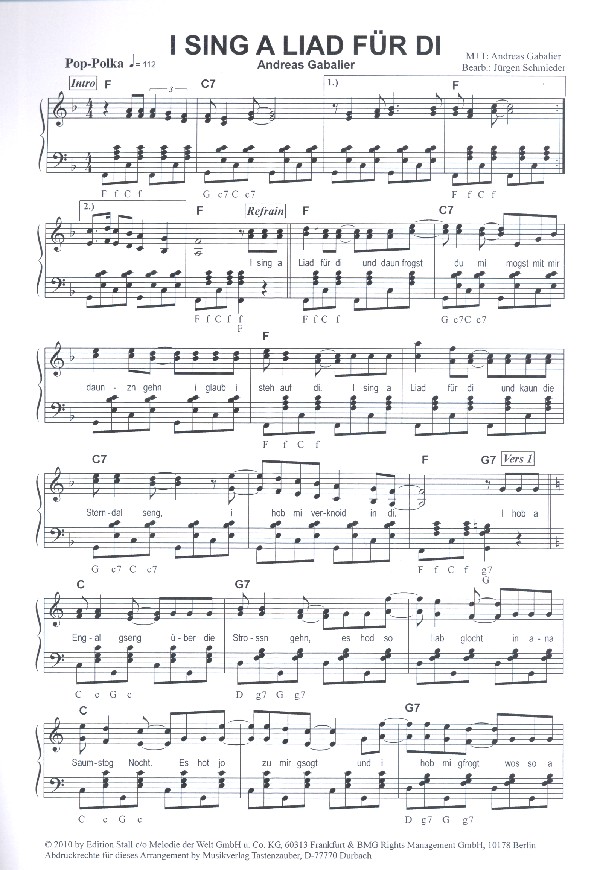 I sing a Liad für di: