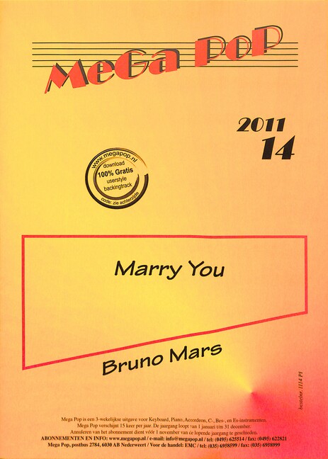 Marry You: für Klavier (en)