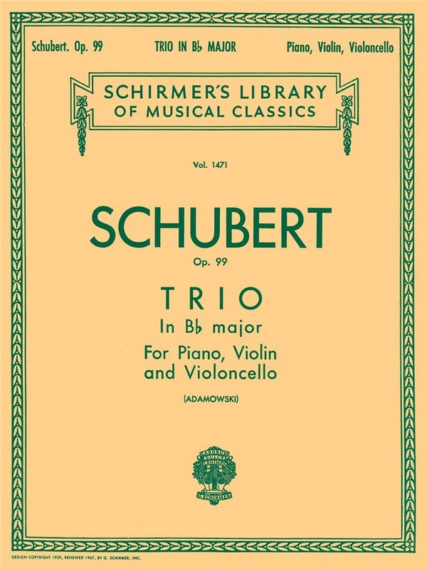 Trio B-Dur op.99 für Violine, Violoncello