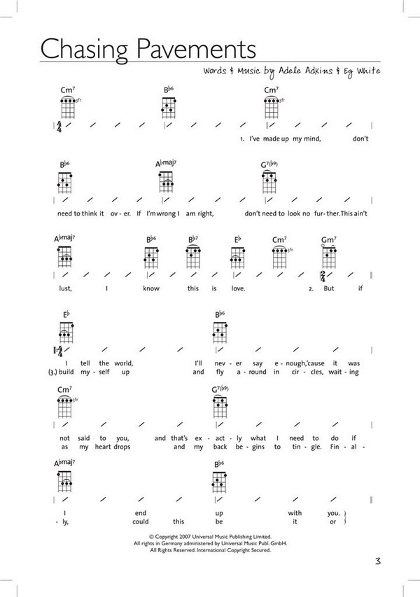 The very Best of Adele: for ukulele