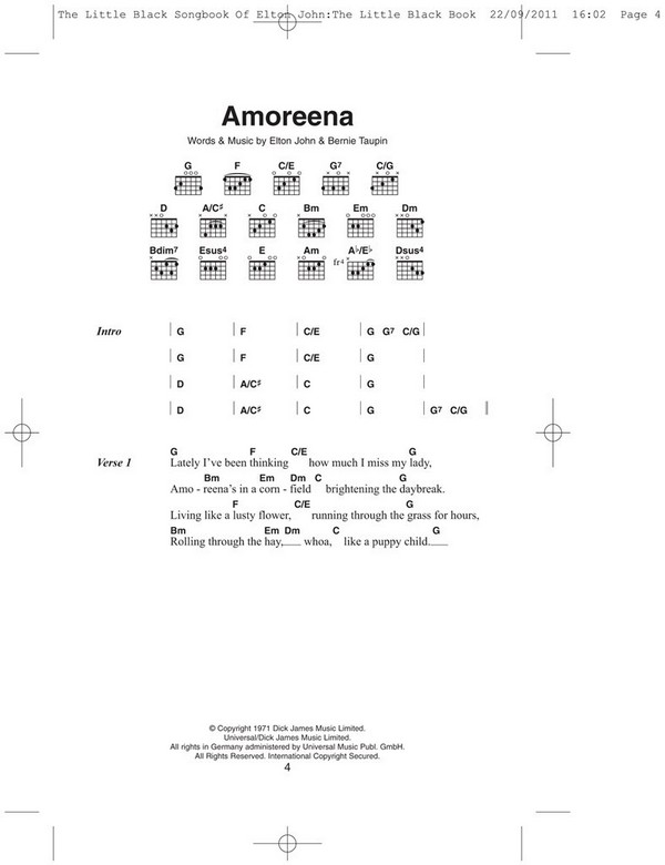 The little black Songbook: Elton John