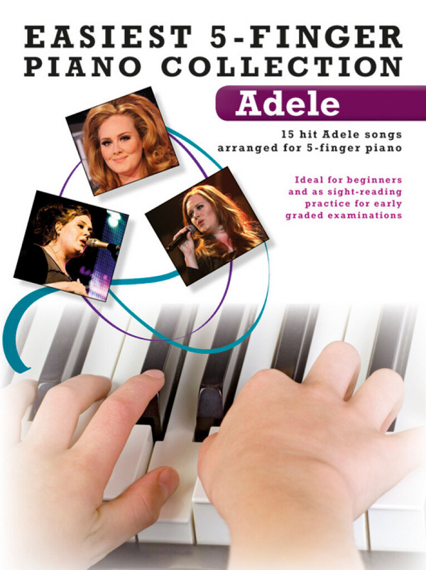 Adele: for 5-finger piano (with text)