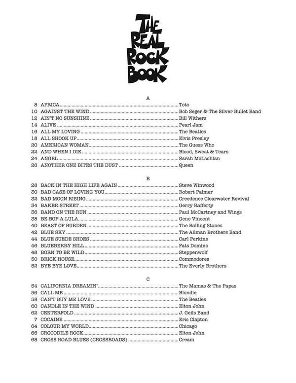 The Real Rock Book vol.1: C Edition