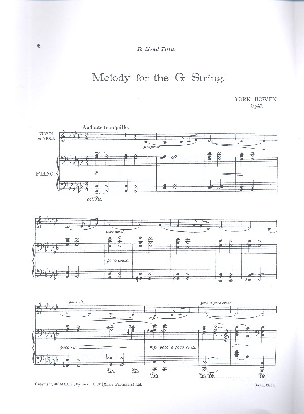 Melody for the G-String op.47 