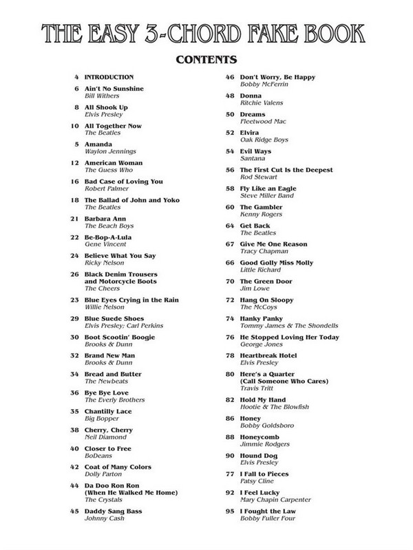 The easy 3-Chord Fake Book