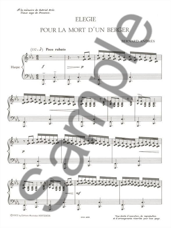 Elegie pour la mort d'un berger pour harpe