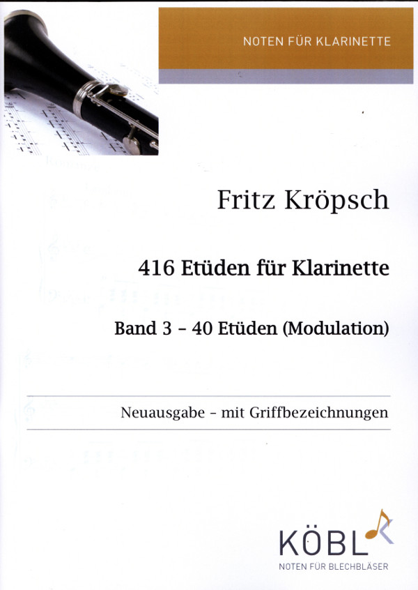 40 Modulations-Etüden mit Griffbezeichnungen