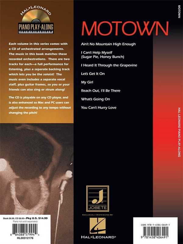 Motown (+CD): piano playalong vol.114