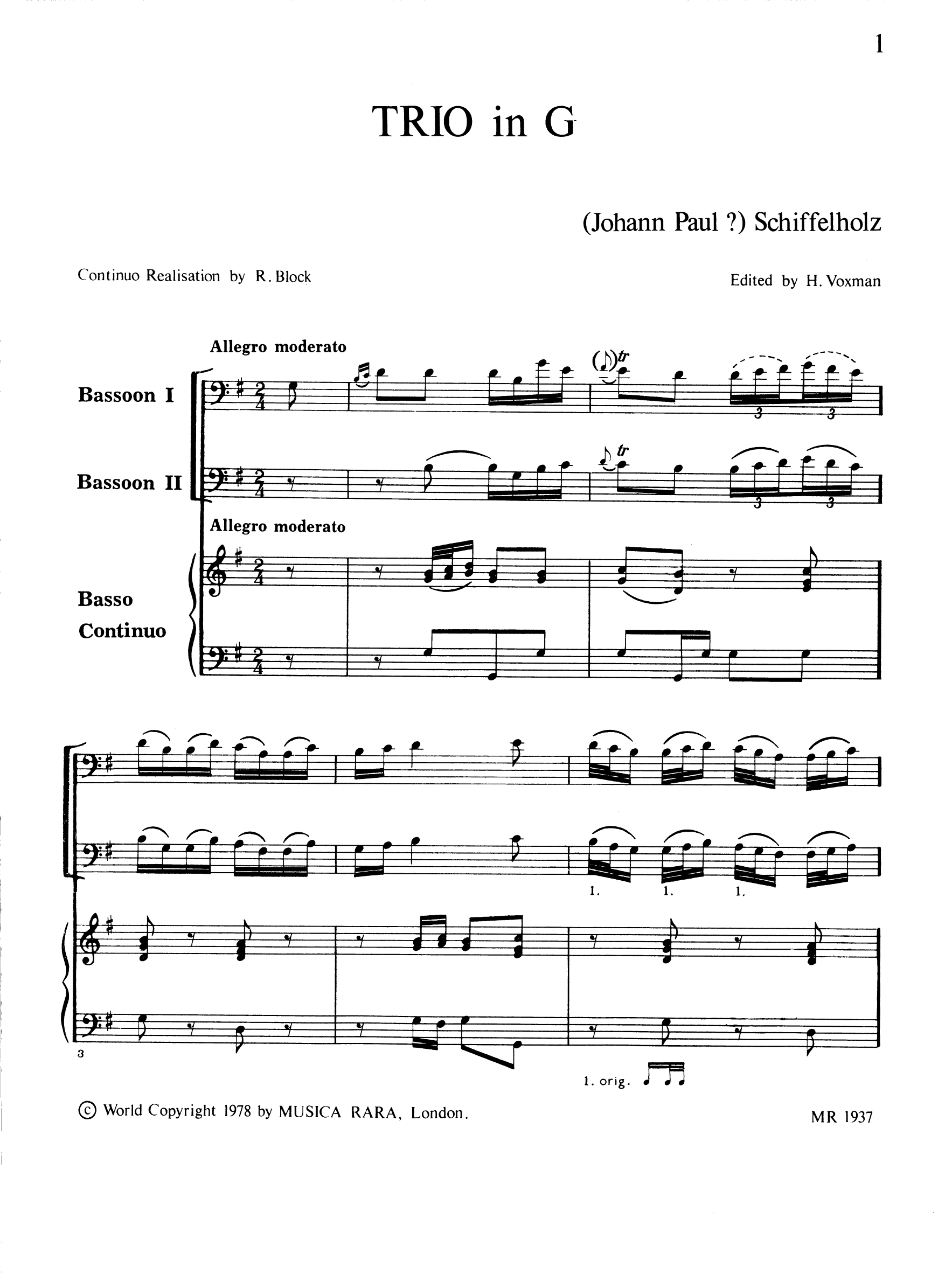Trio-Sonate in G