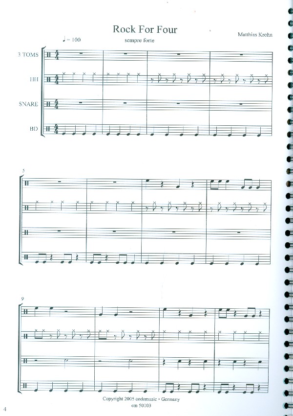 Drums for Four for 4 percussionists