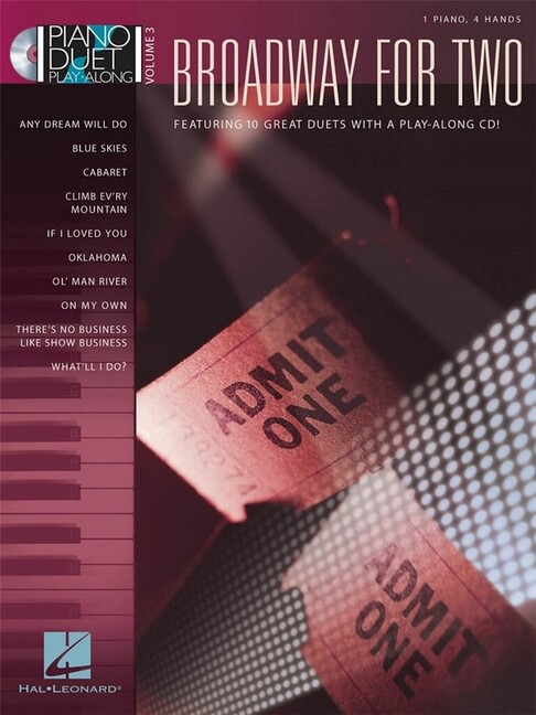 Broadway for two (+CD): piano duet playalong