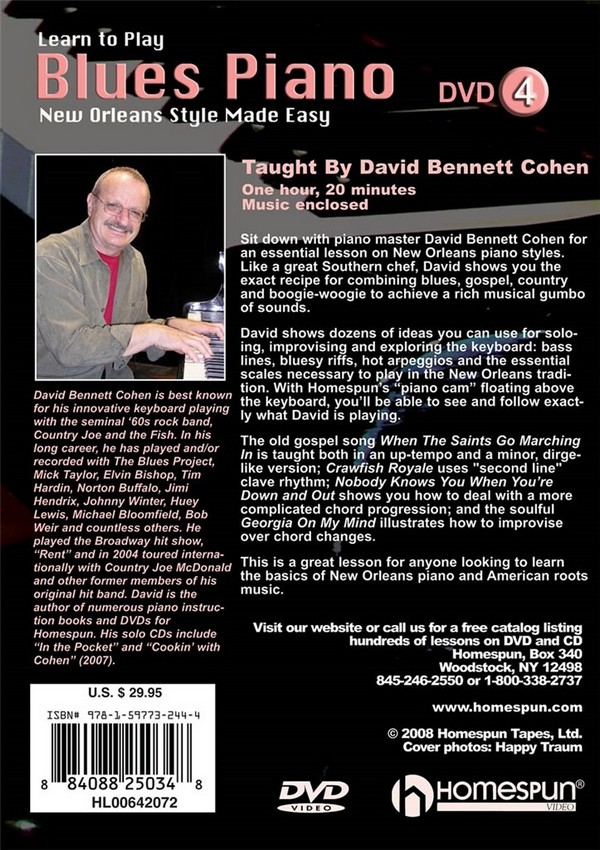 Learn to play Blues Piano vol.4 DVD