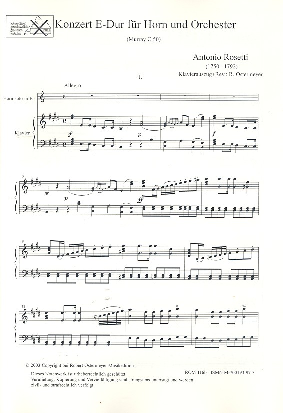 Konzert E-Dur RWVC50 