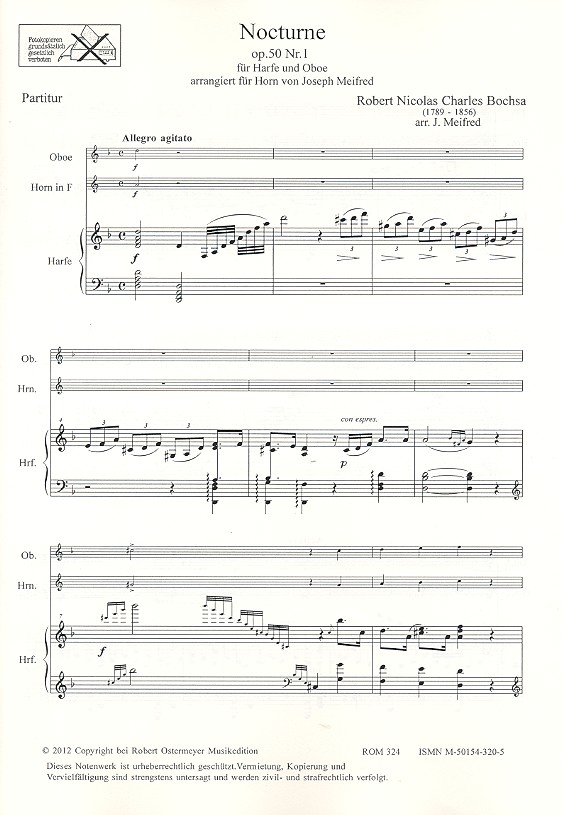 Nocturne op.50,1 für Horn (Oboe/Klarinette)