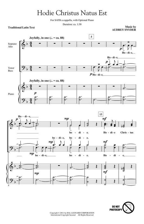 Hode christus natus est for mixed chorus