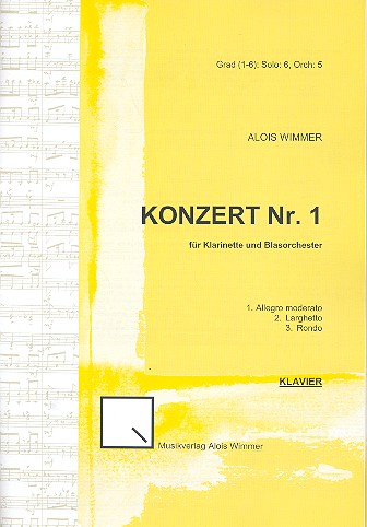 Konzert Nr.1 für Klarinette und Blasorchester
