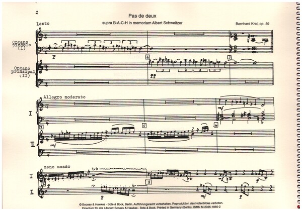 Pas de deux sur B-A-C-H op.59