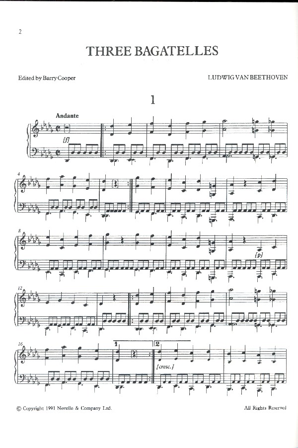 3 Bagatelles for piano