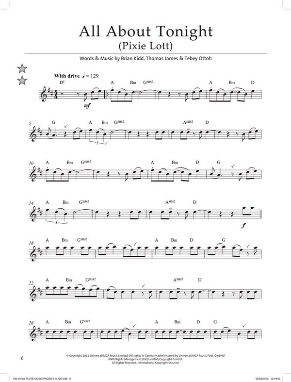 50 Pop Tunes: for flute