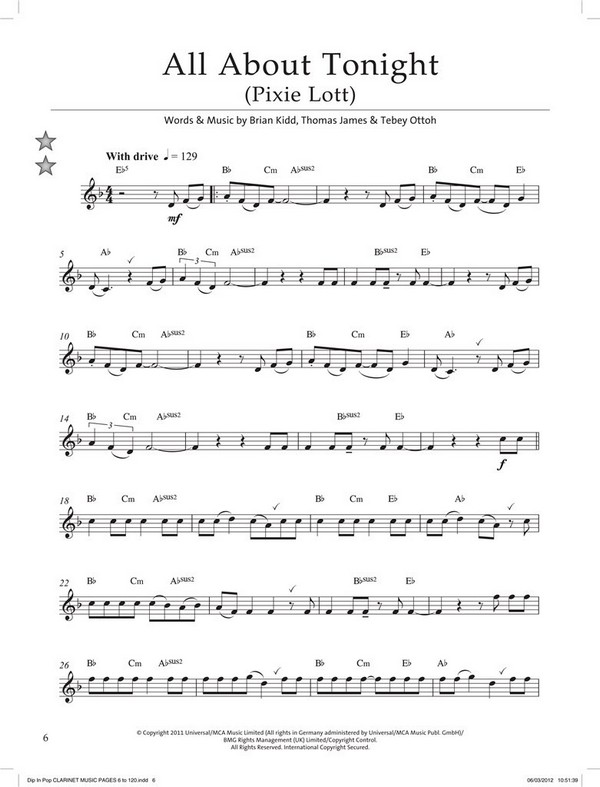 50 Pop Tunes: for clarinet