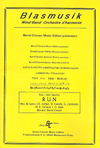 Run: für Altsaxophon und Blasorchester