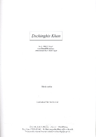 Dschinghis Khan für gemischten Chor