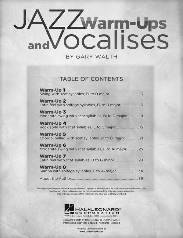 Jazz Warm-ups and Vocalises (+CD)