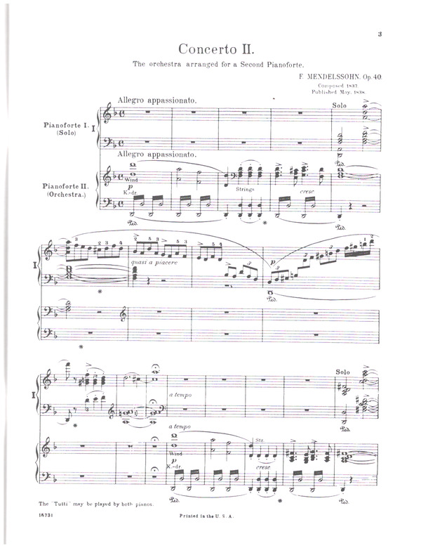 Concerto in d Minor op.40  for piano and