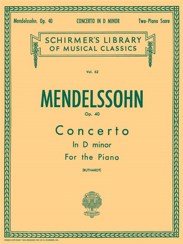 Concerto in d Minor op.40  for piano and