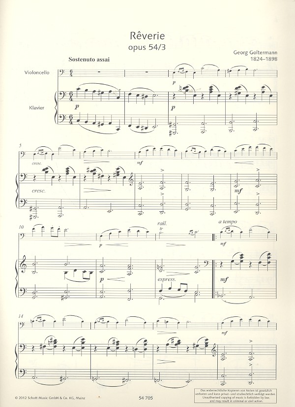 Rêverie a-Moll op. 54/3