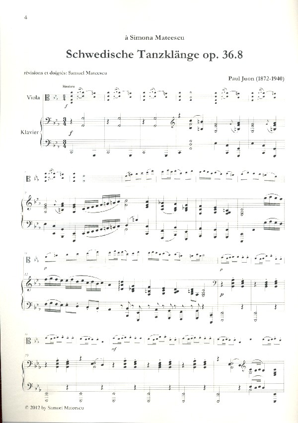 Schwedische Tanzklänge op.36,8